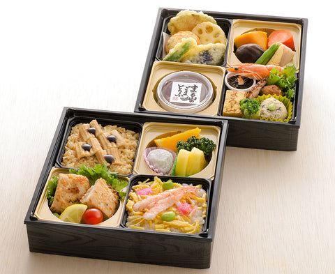 仏事用包装夏の2段弁当